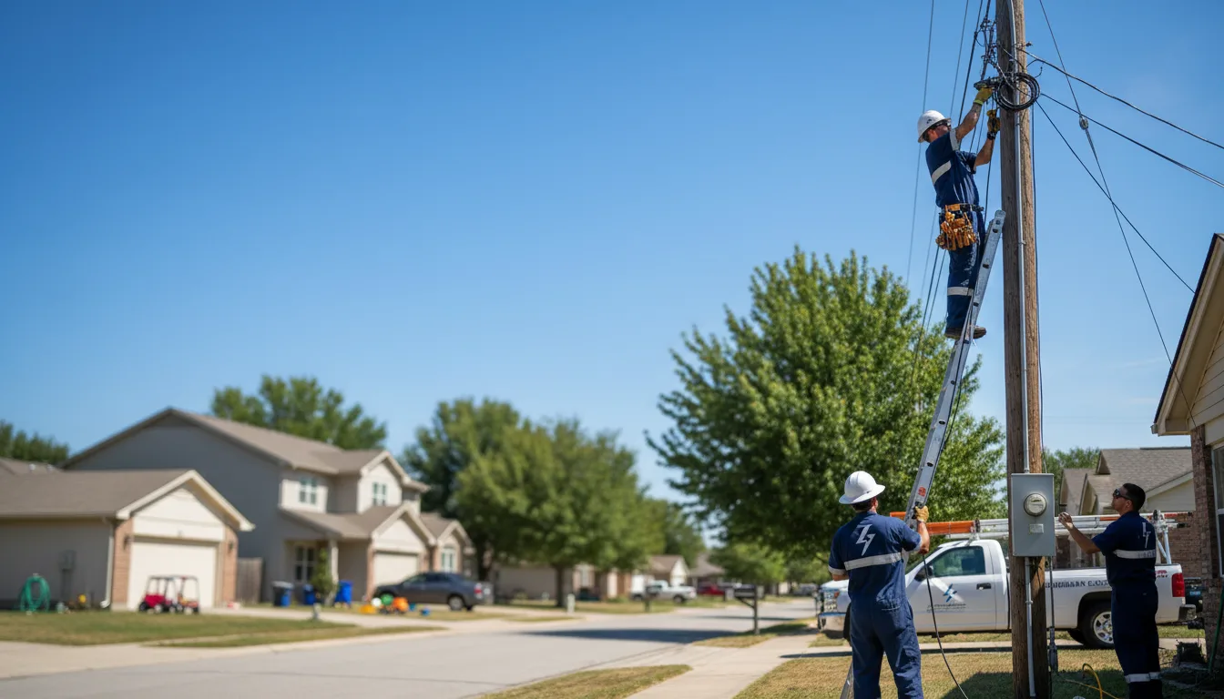 Residential electrician providing installation services in Rutland, ND
